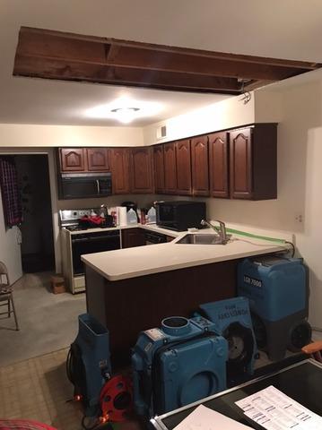 Pipe Break in Kitchen Ceiling in Morristown, NJ - Northeast Power Dry Pipe Break in Kitchen Ceiling in Morristown, NJ