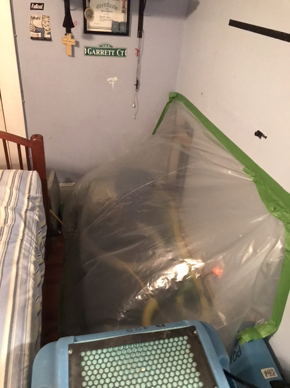 Pipe Break in Second Level Bedroom in Bogota, NJ