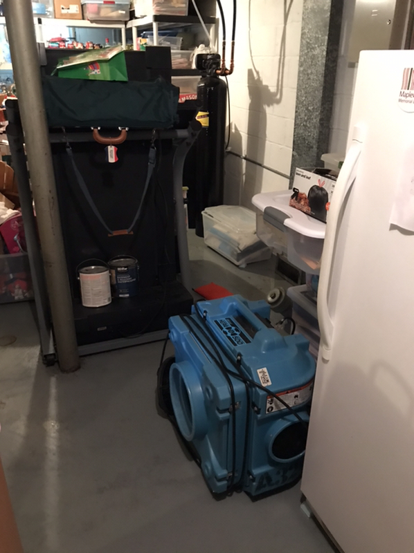 Sewer Back Up in the Unfinished Basement in Maplewood, NJ