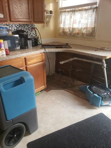 Sink Drain Line Leak in Landing