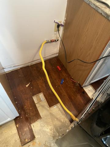 Broken Dishwasher Supply Line Water Damage in Somerville, NJ - Northeast Power Dry Broken Dishwasher Supply Line Water Damage in Somerville, NJ