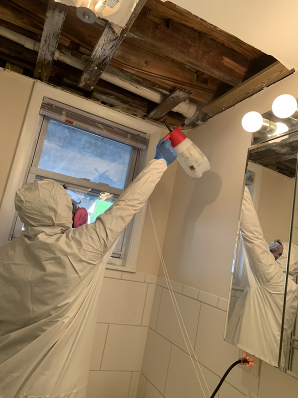 Water and Mold Damage in the Bathroom in Jersey City, NJ